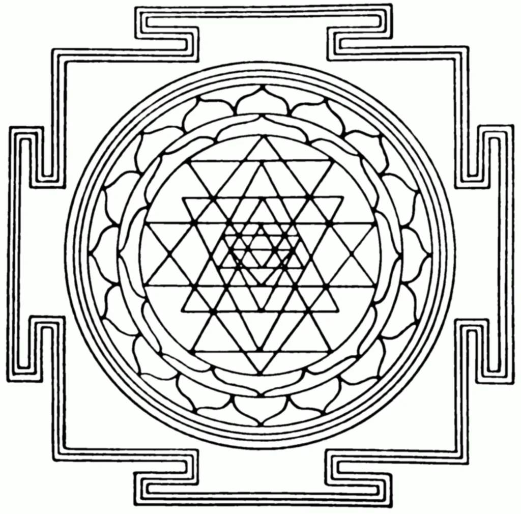 Le Sri yantra peut être utilisé dans le yoga bien-être.