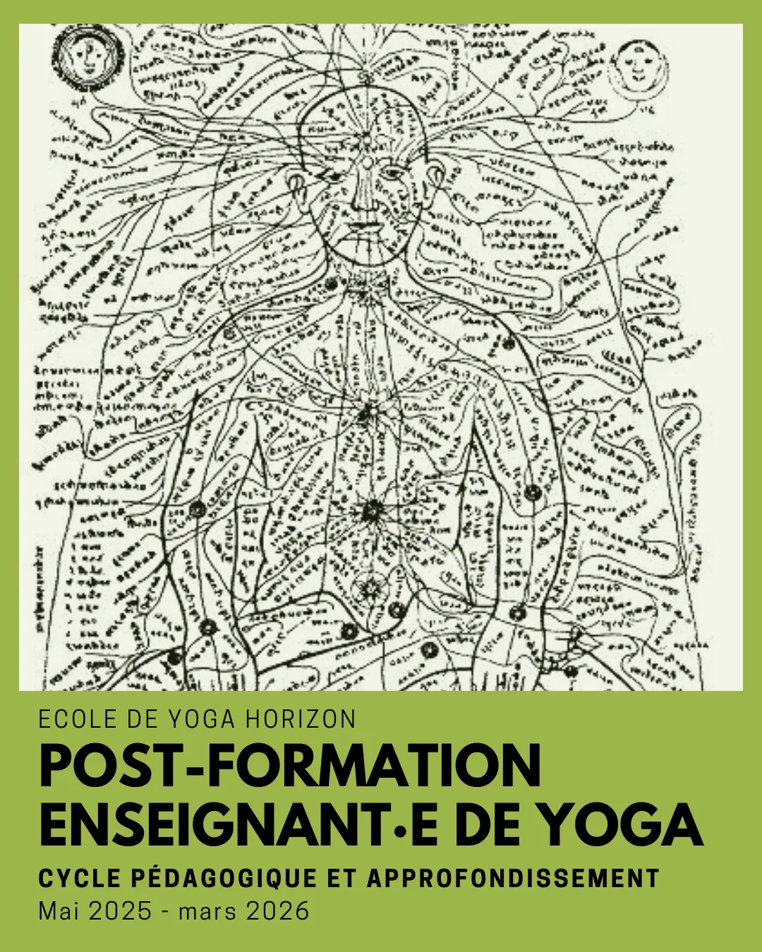 Post-formation Affiche post formation enseignant de yoga