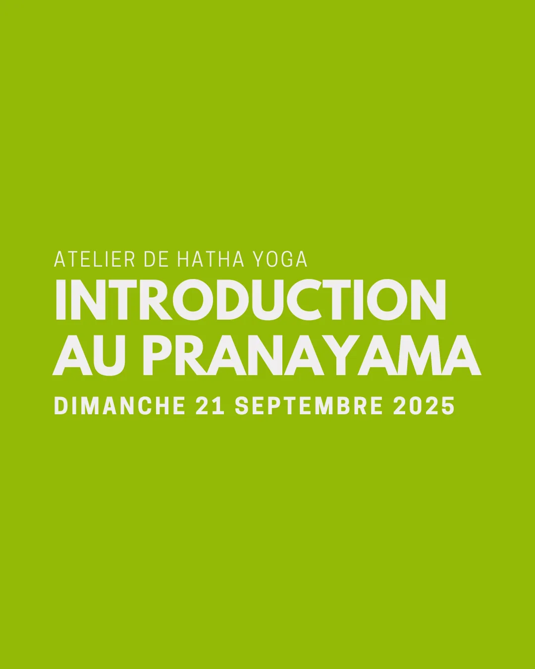 Couverture ateliers Introduction au pranayama, Dimanche 21 septembre 2026