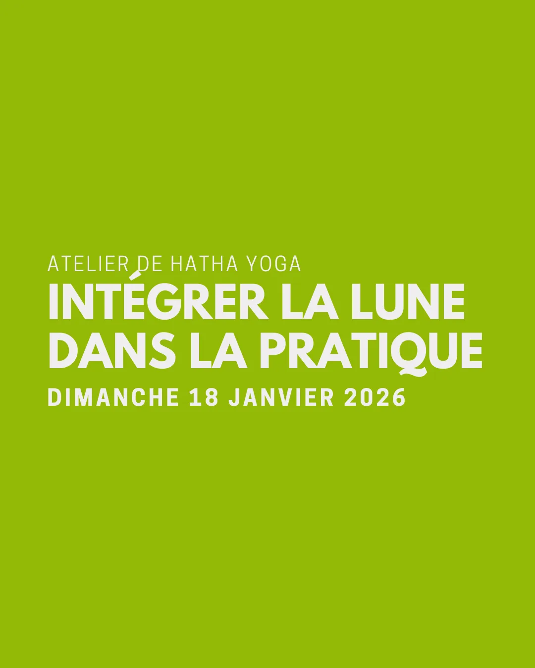 Couverture atelier de hatha yoga: Intégrer la lune dans la pratique.